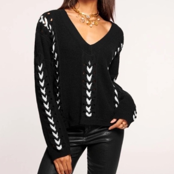 Ramy Brook Sweaters - Ramy Brook cashmere sweater with ribbon detail